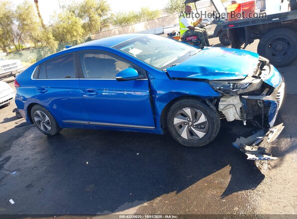 KMHC75LC3JU073591 2018 HYUNDAI IONIQ HYBRID Blue Սարքավորումների վահանակի տեսք