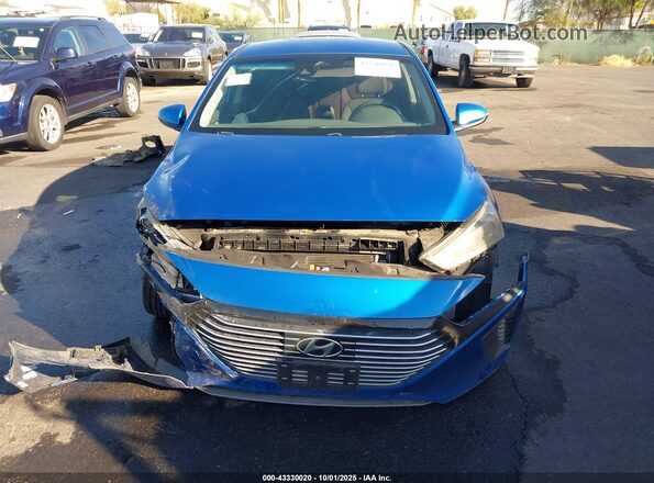 KMHC75LC3JU073591 2018 HYUNDAI IONIQ HYBRID Blue Առջևի վահանակի տեսք