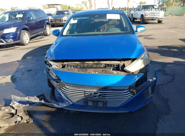 KMHC75LC3JU073591 2018 HYUNDAI IONIQ HYBRID Blue Դիմացի տեսք