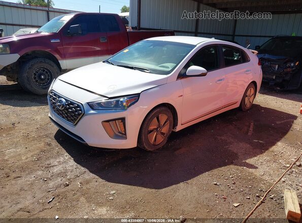 KMHC75LC8LU215419 2020 HYUNDAI IONIQ HYBRID White Առջևի ձախ երեք քառորդ տեսարան