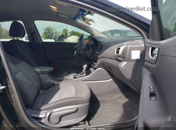 KMHC75LC9JU066421 2018 HYUNDAI IONIQ HYBRID Black წინა სალონის ხედი