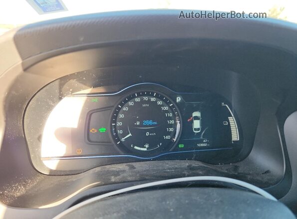 KMHC75LCXHU024754 2017 HYUNDAI IONIQ Silver Vista del cuadro de instrumentos