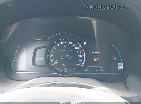KMHC75LD3KU160210 2019 HYUNDAI IONIQ PLUG-IN HYBRID Silver უკანა სავარძლების ხედი