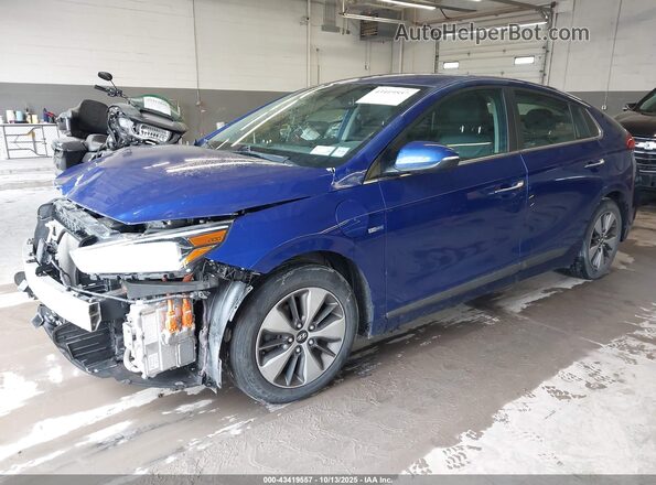 KMHC75LD4KU162385 2019 HYUNDAI IONIQ PLUG-IN HYBRID Синий Передняя левая четверть