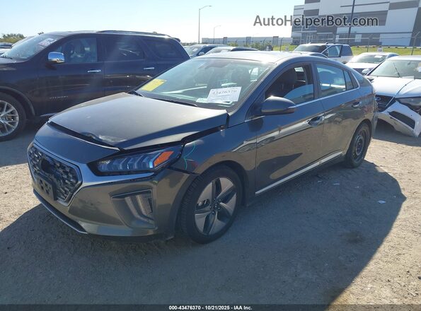 KMHC85LC2NU278189 2022 HYUNDAI IONIQ HYBRID Gray Առջևի ձախ երեք քառորդ տեսարան