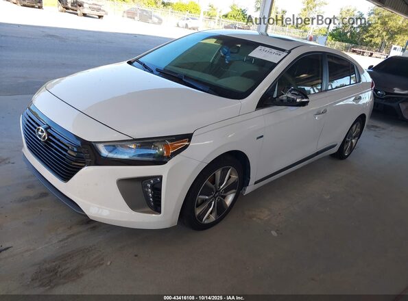 KMHC85LC4HU020910 2017 HYUNDAI IONIQ HYBRID White Vista tres cuartos delantera izquierda