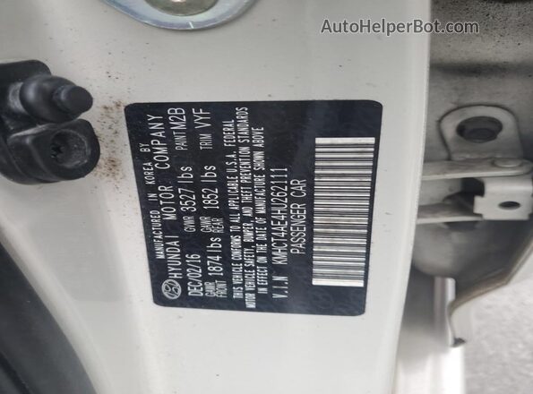 KMHCT4AE4HU262111 2017 HYUNDAI ACCENT Кремовый Вид подкапотного пространства