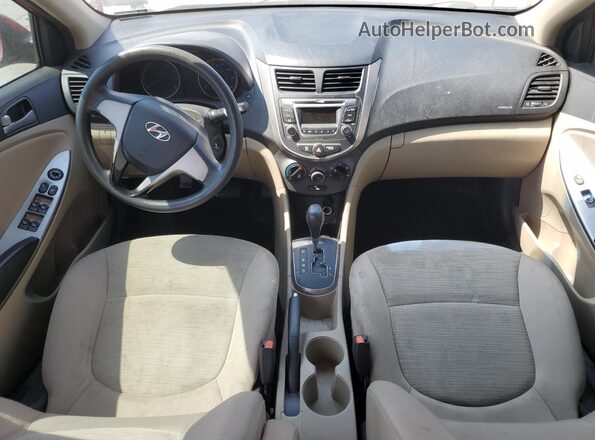 KMHCT4AE7GU082085 2016 HYUNDAI ACCENT Red Вид панелі приладів