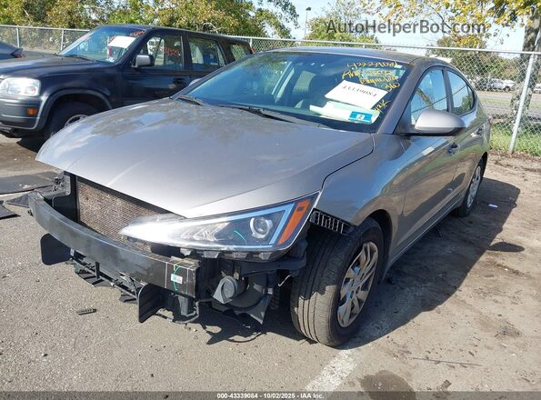 KMHD74LFXLU945034 2020 HYUNDAI ELANTRA Gray წინა მარცხენა ხედი სამი მეოთხედიდან