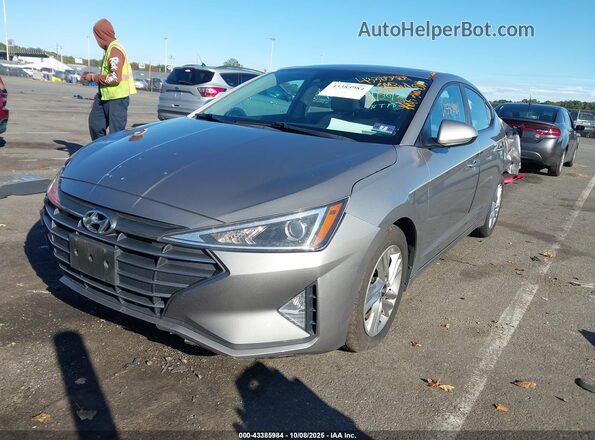 KMHD84LF0LU937182 2020 HYUNDAI ELANTRA Gray Առջևի ձախ երեք քառորդ տեսարան