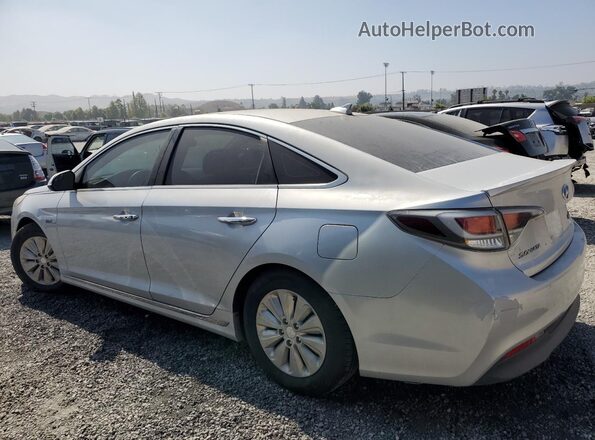 KMHE24L33HA063138 2017 HYUNDAI SONATA Silver Trasero izquierdo