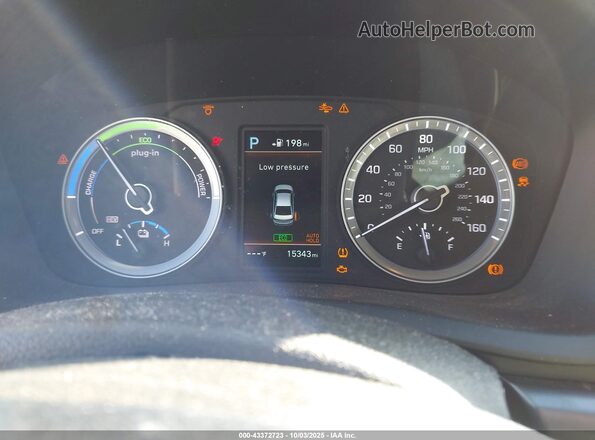 KMHE54L20KA091470 2019 HYUNDAI SONATA PLUG-IN HYBRID White Widok tylnych siedzeń