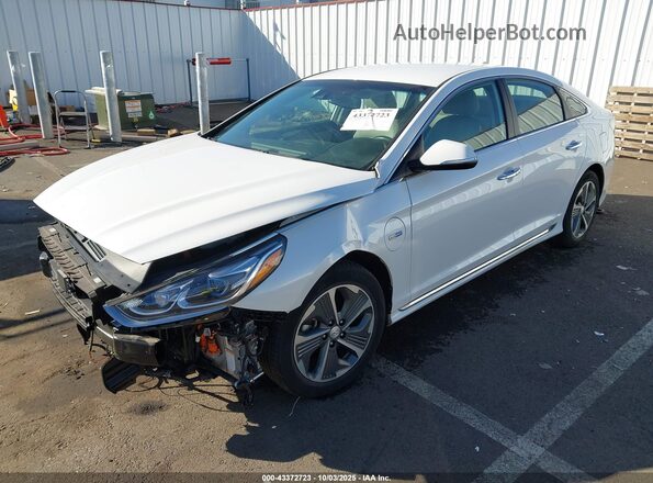 KMHE54L20KA091470 2019 HYUNDAI SONATA PLUG-IN HYBRID White Przód lewy