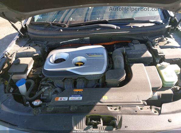 KMHE54L28HA063330 2017 HYUNDAI SONATA PLUG-IN HYBRID Gray Widok z tyłu