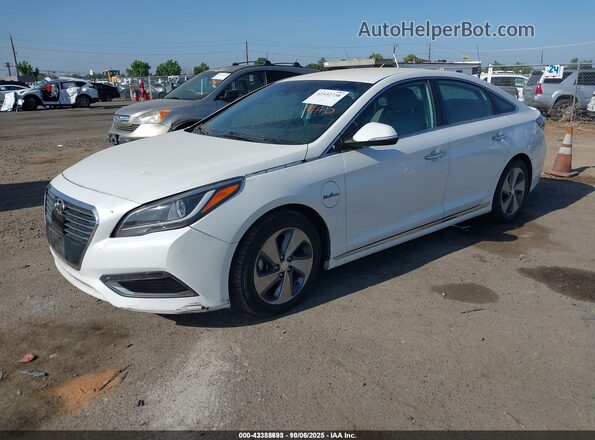 KMHE54L2XHA044634 2017 HYUNDAI SONATA PLUG-IN HYBRID White Przód lewy