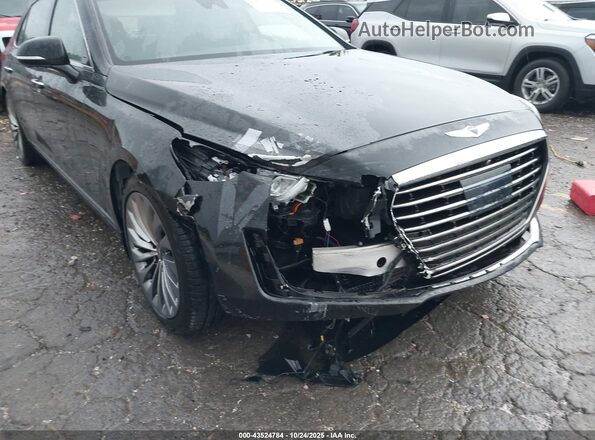 KMHG34JA4JU043346 2018 GENESIS G90 Черный Вид спереди