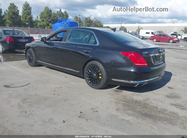 KMHG34JAXJU044890 2018 GENESIS G90 Black Trasero izquierdo