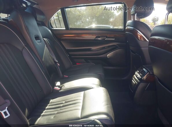 KMHG34JAXJU044890 2018 GENESIS G90 Black Vista de la etiqueta del VIN