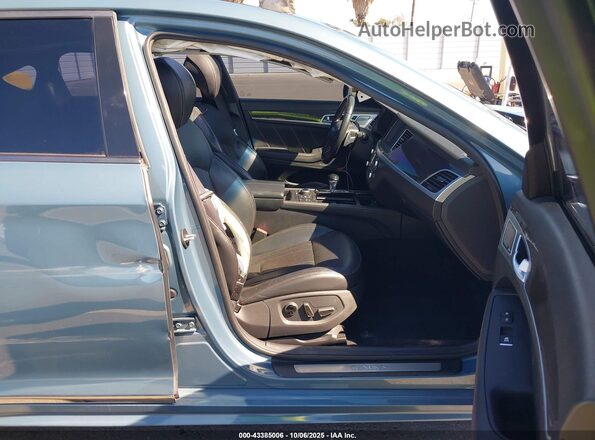 KMHGN4JB2KU290739 2019 GENESIS G80 Бирюзовый Вид салона спереди