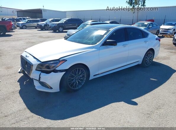 KMHGN4JB3KU290992 2019 GENESIS G80 White Передня ліва чверть