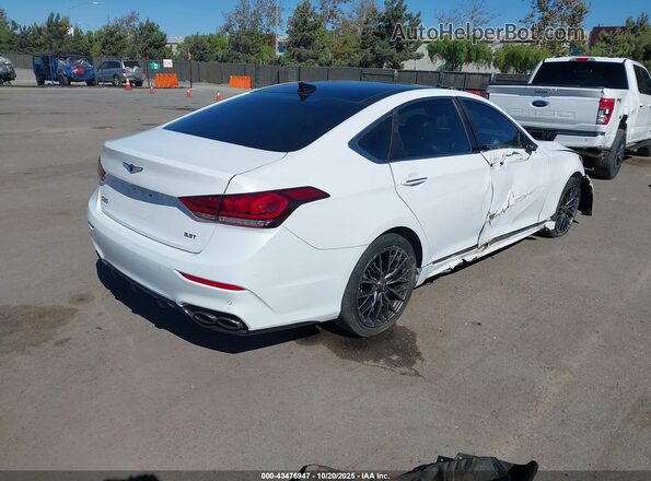 KMHGN4JB3KU290992 2019 GENESIS G80 White Задня права чверть