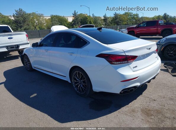 KMHGN4JB3KU290992 2019 GENESIS G80 White Задня ліва чверть