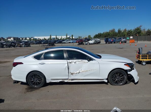 KMHGN4JB3KU290992 2019 GENESIS G80 White Вид задньої частини салону