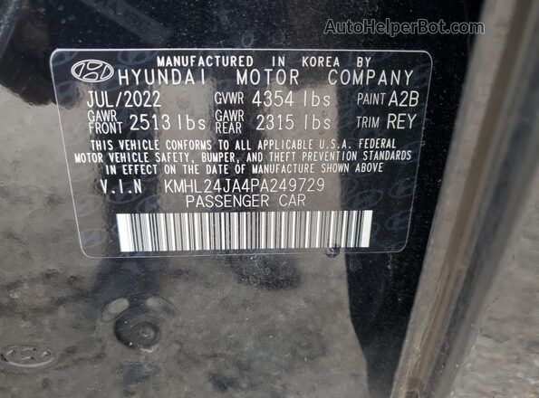 KMHL24JA4PA249729 2023 HYUNDAI SONATA Black 