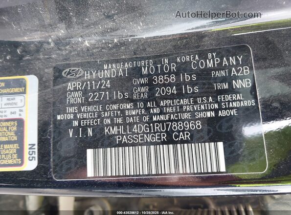 KMHLL4DG1RU788968 2024 HYUNDAI ELANTRA Black 