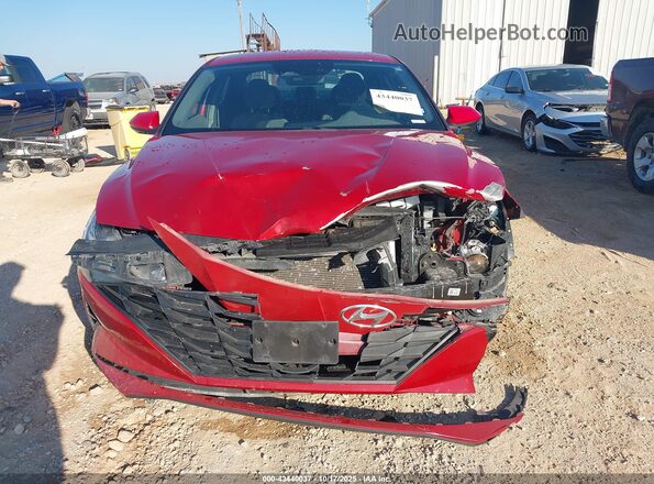 KMHLM4AG2NU294341 2022 HYUNDAI ELANTRA Burgundy Widok zestawu wskaźników