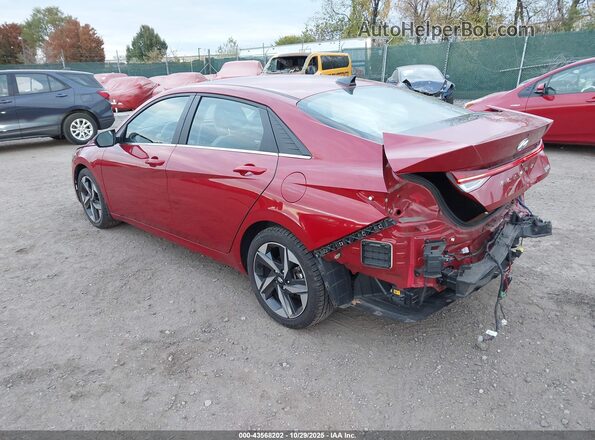 KMHLN4AJ9PU041674 2023 HYUNDAI ELANTRA HYBRID Red Rear left