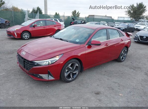 KMHLN4AJ9PU041674 2023 HYUNDAI ELANTRA HYBRID Red Front left