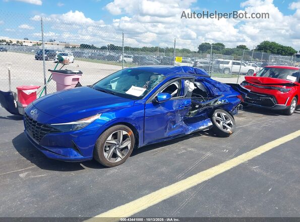 KMHLS4AG3PU461105 2023 HYUNDAI ELANTRA Blue Vista tres cuartos delantera izquierda