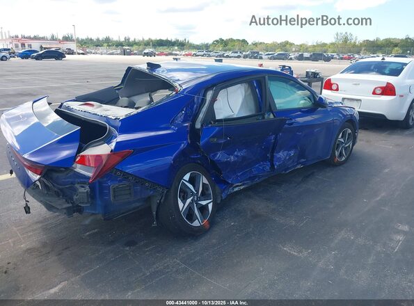 KMHLS4AG3PU461105 2023 HYUNDAI ELANTRA Blue Trasero derecho