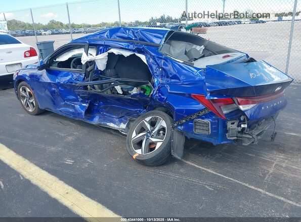 KMHLS4AG3PU461105 2023 HYUNDAI ELANTRA Blue Trasero izquierdo