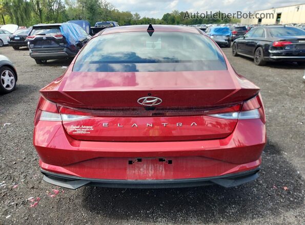 KMHLS4AG7NU307591 2022 HYUNDAI ELANTRA Red Widok z tyłu