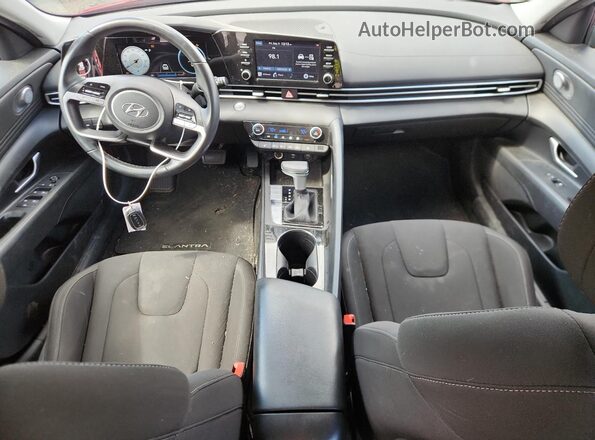 KMHLS4AG7NU307591 2022 HYUNDAI ELANTRA Red Widok deski rozdzielczej