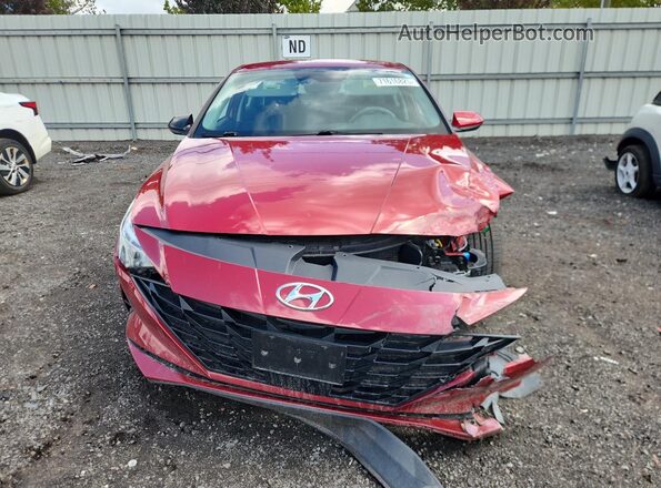 KMHLS4AG7NU307591 2022 HYUNDAI ELANTRA Red Widok z przodu
