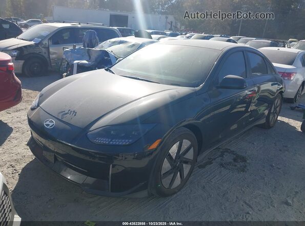 KMHM24AC5RA061570 2024 HYUNDAI IONIQ 6 Black წინა მარცხენა ხედი სამი მეოთხედიდან