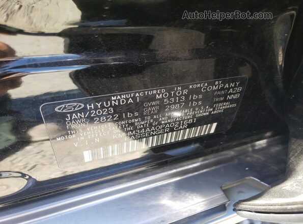 KMHM34AA0PA021681 2023 HYUNDAI IONIQ Black Widok komory silnika