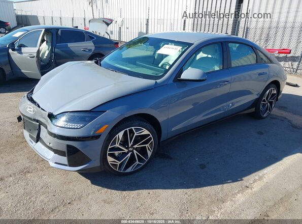 KMHM34AA4RA079909 2024 HYUNDAI IONIQ 6 Gray Vista tres cuartos delantera izquierda