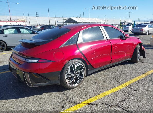 KMHM34AA5PA047323 2023 HYUNDAI IONIQ 6 Темно-бордовый Задняя правая четверть