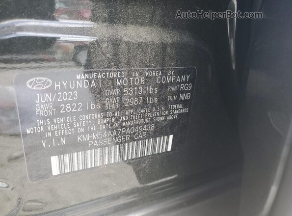 KMHM54AA7PA049438 2023 HYUNDAI IONIQ Черный Вид подкапотного пространства