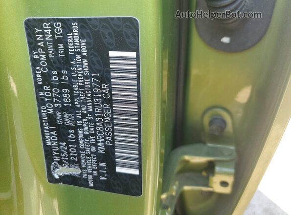 KMHRC8A31RU319771 2024 HYUNDAI VENUE Зеленый 