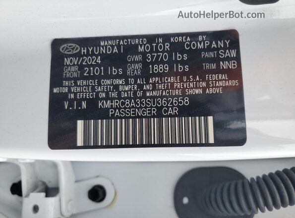 KMHRC8A33SU362658 2025 HYUNDAI VENUE White 