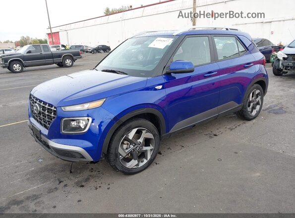 KMHRC8A34NU206813 2022 HYUNDAI VENUE Blue Передня ліва чверть