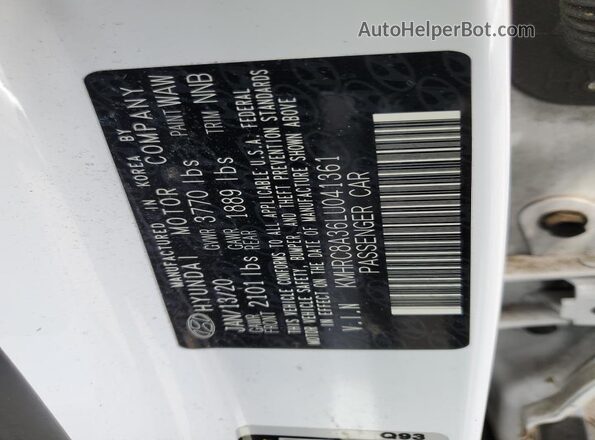 KMHRC8A36LU041361 2020 HYUNDAI VENUE White Widok komory silnika
