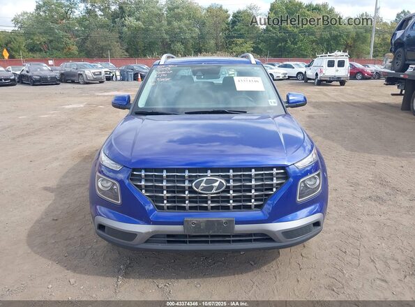 KMHRC8A37MU098573 2021 HYUNDAI VENUE Blue Widok zestawu wskaźników