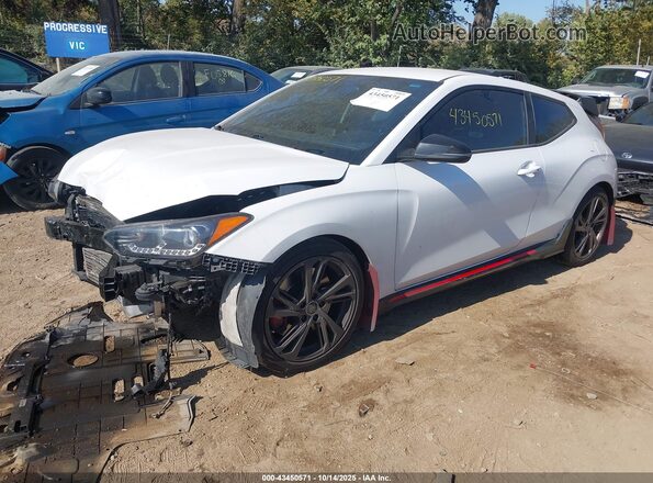 KMHT36AH2MU009966 2021 HYUNDAI VELOSTER N White Առջևի ձախ երեք քառորդ տեսարան
