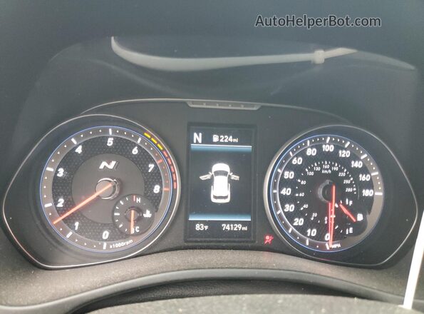 KMHT36AH2NU013176 2022 HYUNDAI VELOSTER Black ხელსაწყოთა პანელის ხედი